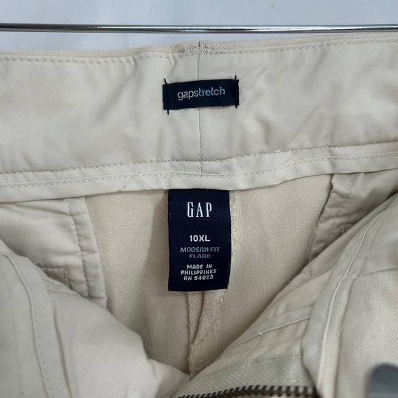 GAP Women's Khaki Modern Fit Flare Pants Size 10XL Gapstretch Extra Long Preppy - Picture 4 of 7